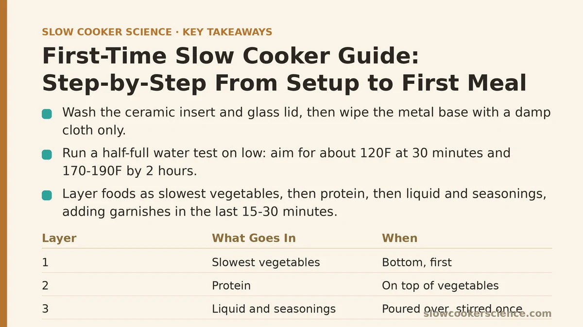 First-Time Slow Cooker Guide: Step-by-Step From Setup to First Meal