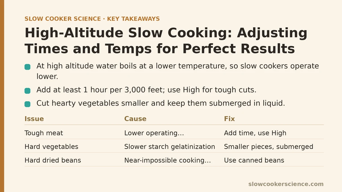High-Altitude Slow Cooking: Adjusting Times and Temps for Perfect Results