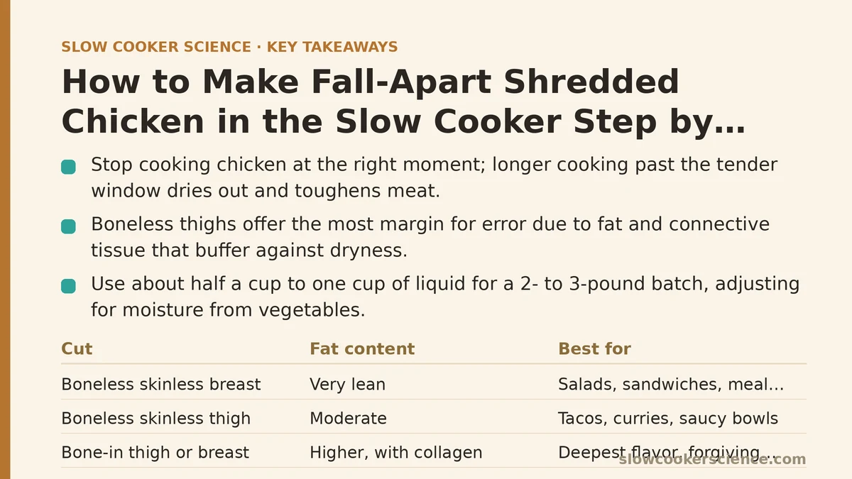 How to Make Fall-Apart Shredded Chicken in the Slow Cooker Step by Step