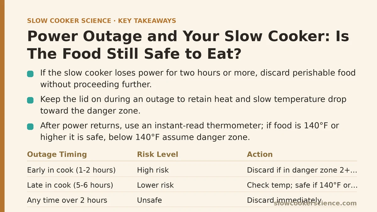 Power Outage and Your Slow Cooker: Is The Food Still Safe to Eat?