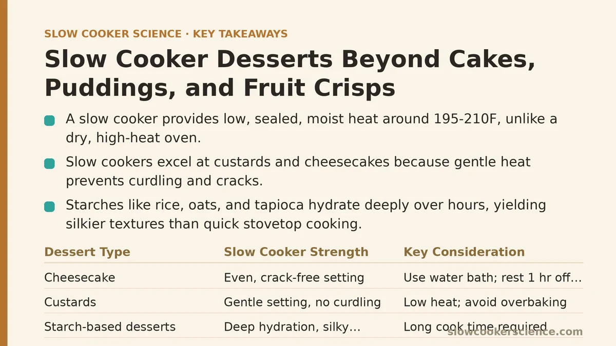 Slow Cooker Desserts Beyond Cakes, Puddings, and Fruit Crisps
