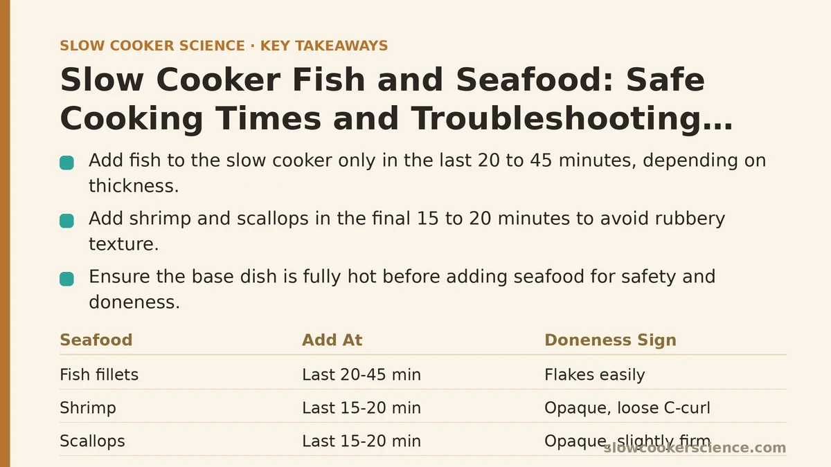 Slow Cooker Fish and Seafood: Safe Cooking Times and Troubleshooting Guide