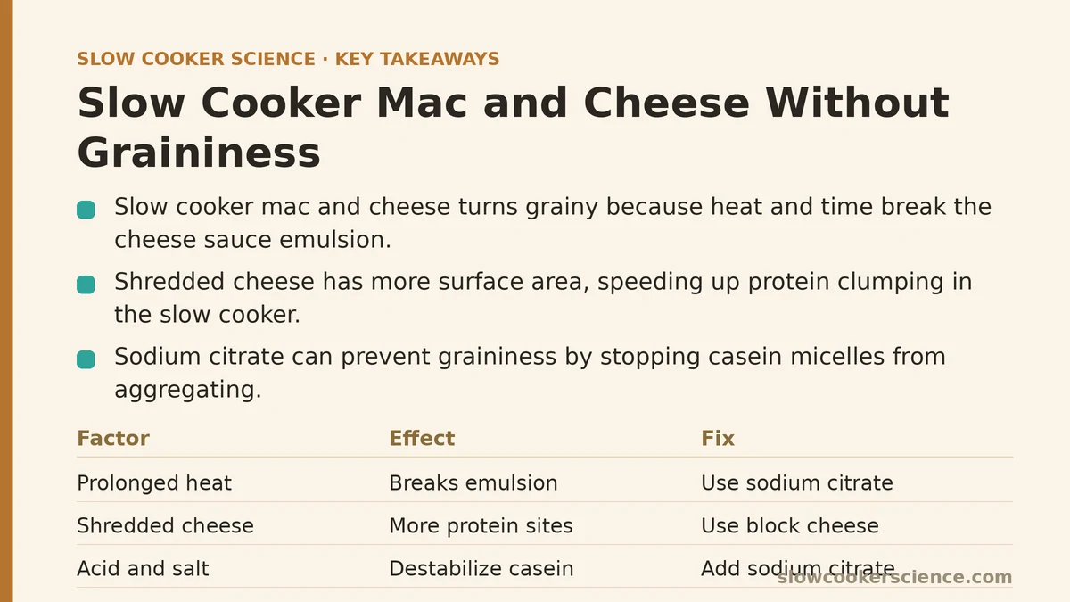 Slow Cooker Mac and Cheese Without Graininess