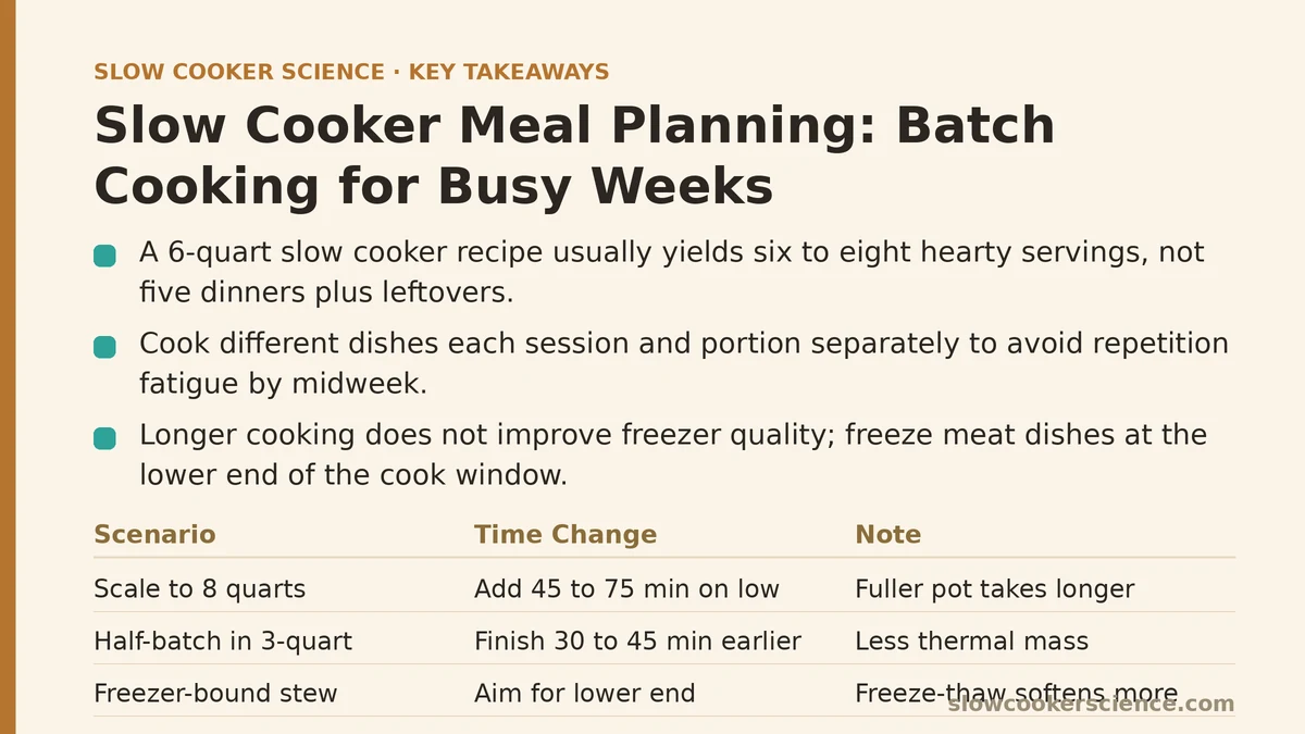 Slow Cooker Meal Planning: Batch Cooking for Busy Weeks