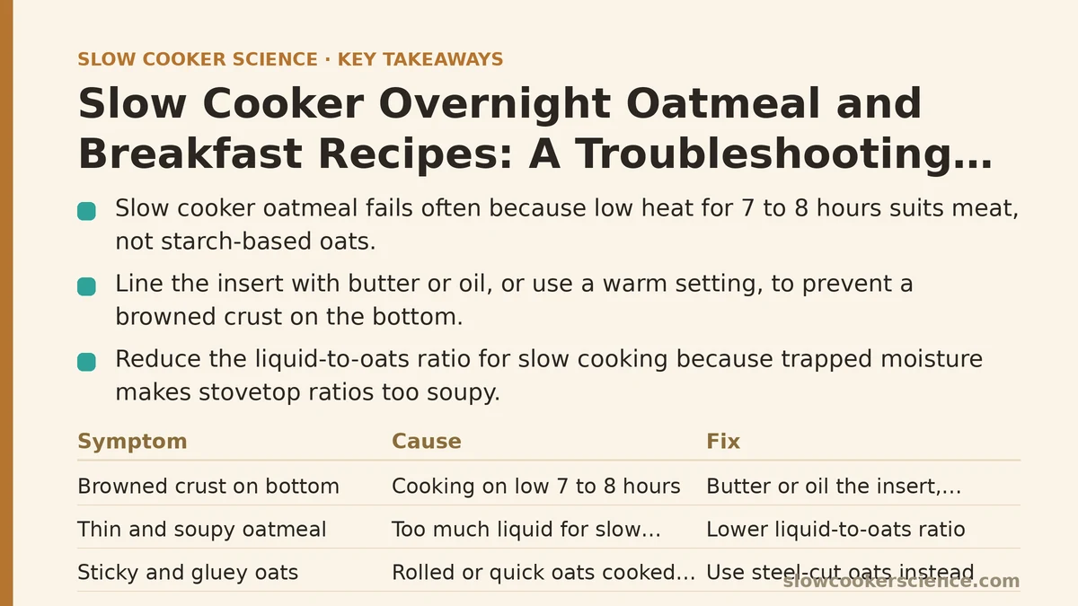 Slow Cooker Overnight Oatmeal and Breakfast Recipes: A Troubleshooting Guide