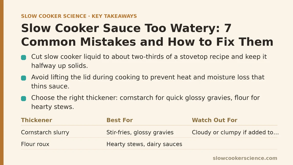Slow Cooker Sauce Too Watery: 7 Common Mistakes and How to Fix Them