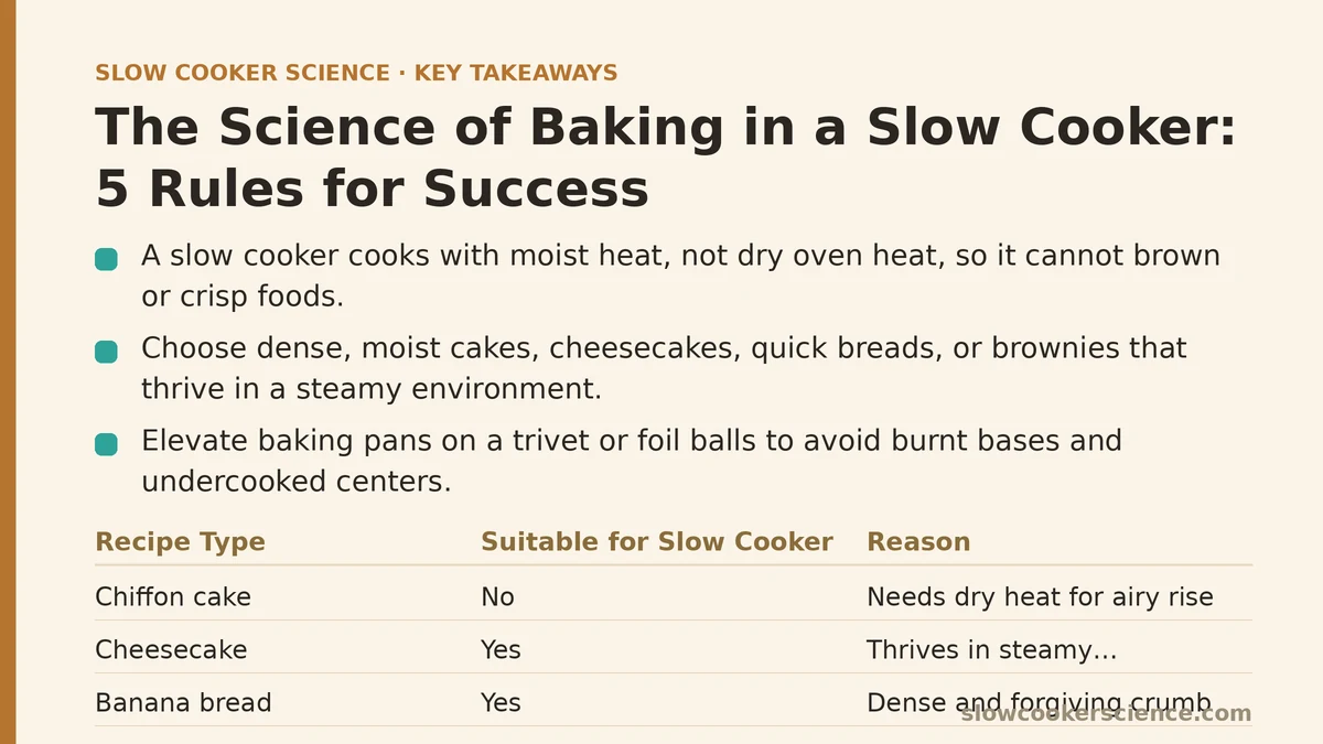 The Science of Baking in a Slow Cooker: 5 Rules for Success